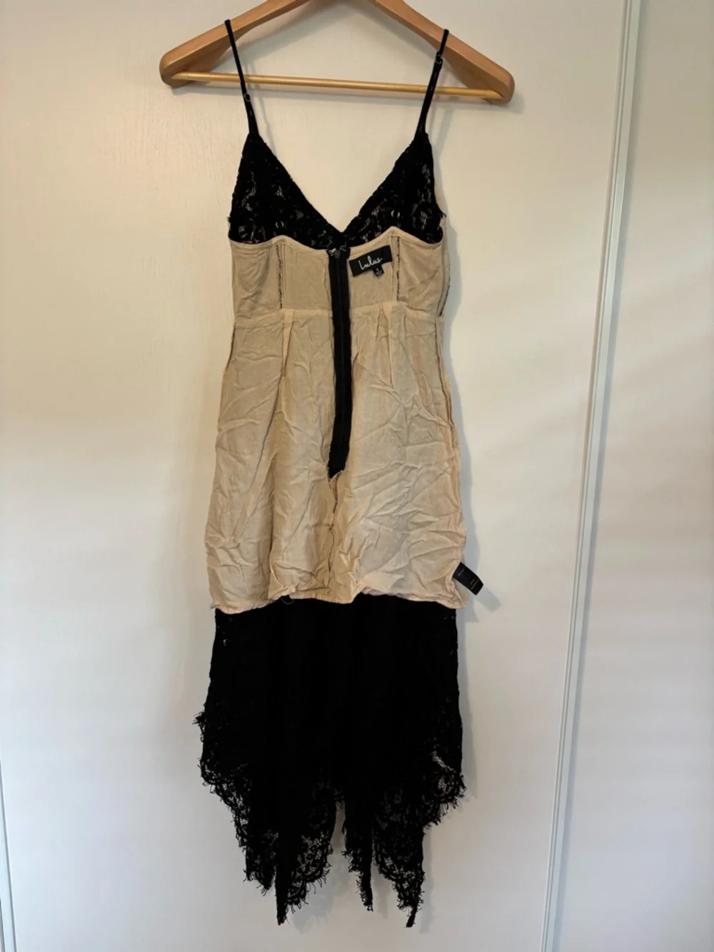 Lulus One Wish Black Lace Maxi Dress Size Small Asymetrical Feminine Romantic - Picture 6 of 8